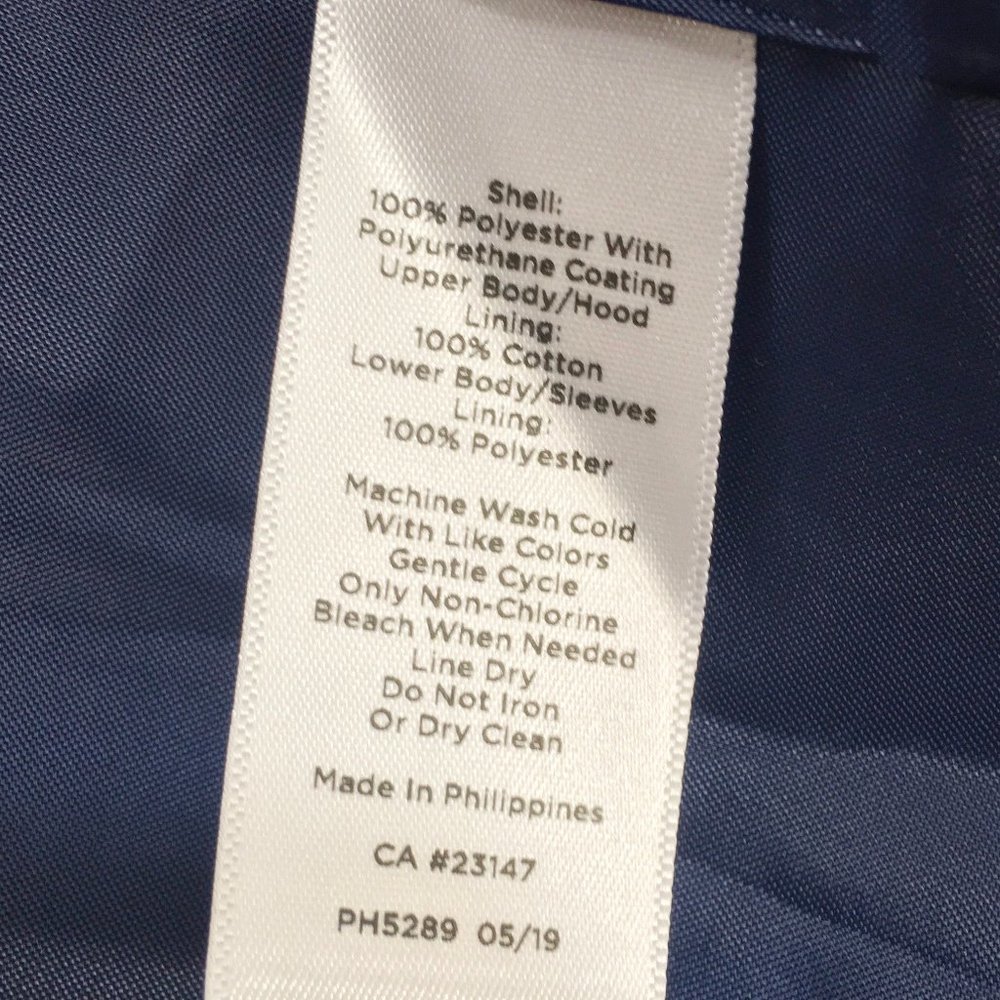 Talbots ~ Water Resistant Rain Full Zip Hooded Coat Jacket 1 Plus Petite - Picture 12 of 13